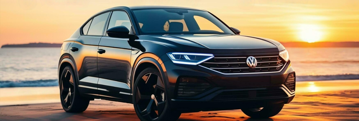 Volkswagen under sunset